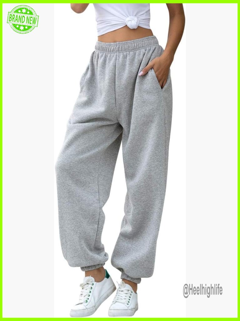 High Waisted Sweatpants Active Joggers Lounge Pants Loose Fit